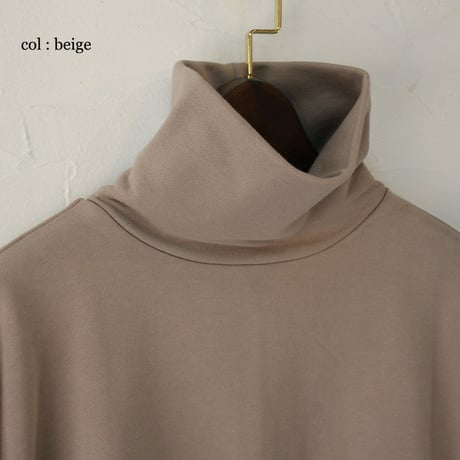 **またまたまた再入荷** LinenYa リネンヤ　コットン裏毛ハイネックプルオーバー