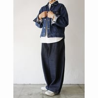 **再入荷** atelier naruse アトリエナルセ　コットンデニムタックパンツ　cotton denim tuck pants　#インディゴ