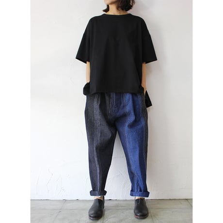 FUNSET OF ART ファンセットオブアート　デニム刺し子ファームパンツ　#インディゴ　【送料無料】