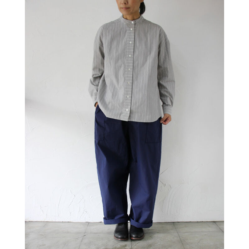homspun ホームスパン サルエルパンツ homspun ホームスパン W/L ウールリネン ワイドギャザーパンツ