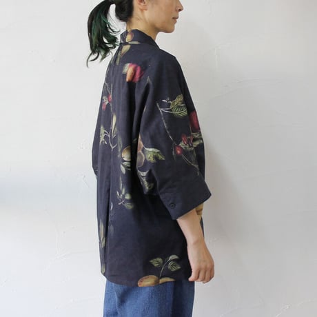 ASEEDONCLOUD　アシードンクラウド　Mitsuyakusou botanical print Resarcher shirt  #ブラック