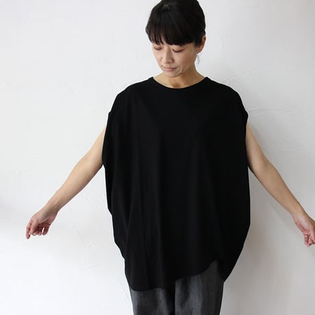 **再入荷** TRAVAIL MANUEL　トラバイユマニュアル クール天竺ラウンドT　＃モカ、チャコール、ブラック