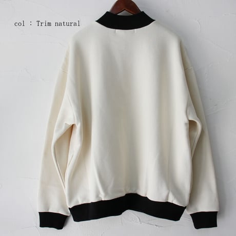 amne アンヌ　FRENCH TERRY oval v_mock フレンチテリーVモックプルオーバー　【送料無料】