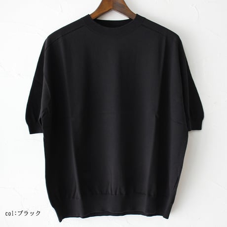 **またまたまた再入荷** LinenYa リネンヤ　as it is.　コットンクルーネック半袖ニット