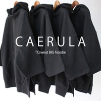 CAERULA カエルラ　TC sweat BIG hoodie 裏起毛スウェットBIGパーカー  #ホワイト、ブラック　【送料無料】