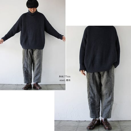 FUNSET OF ART  ファンセットオブアート　ウールパッチファームパンツ　#グレーMIX　【送料無料】