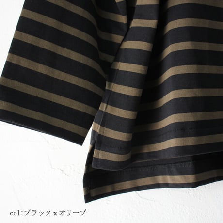 amne アンヌ　BORDER gride basque バスクボーダー　#ライトグレー、グレー、ブラック