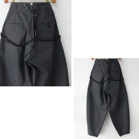 ASEEDONCLOUD アシードンクラウド　Clergyman cloth Clergyman trousers #チャコール
