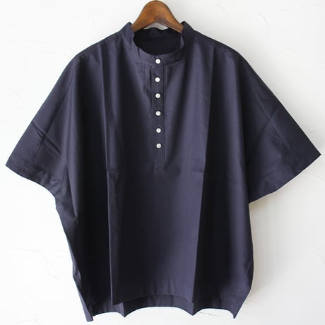 **またまた再入荷** LinenYa リネンヤ　ギザコットンｘスーピマコットンヘンリーネックブラウス
