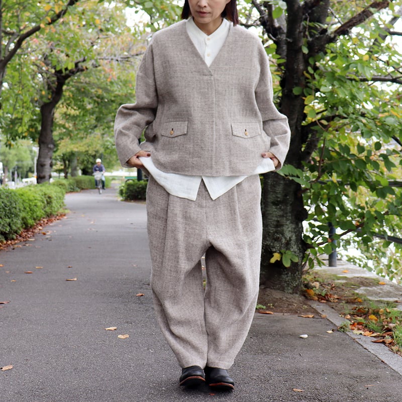 atelier naruse アトリエナルセ シェットランドウールリネンスモック