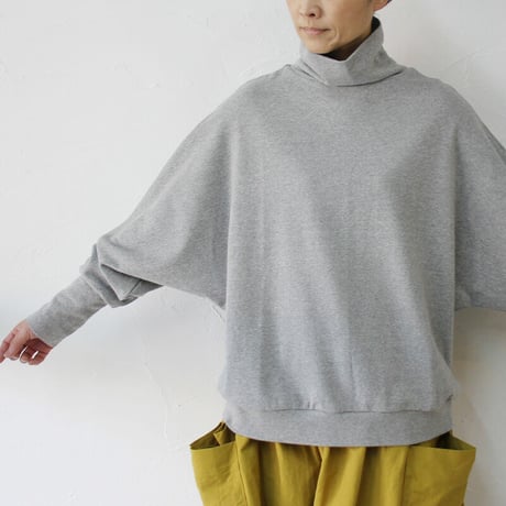 **再入荷** Linenya　リネンヤ　ミリタリー復刻フライスハイネックプルオーバー　#グレー、ネイビー　【送料無料】