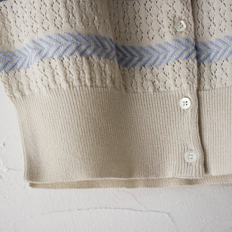 ASEEDONCLOUD アシードンクラウド　Flower Jacquard Knit Vest #オフ白、ブラック　【送料無料】