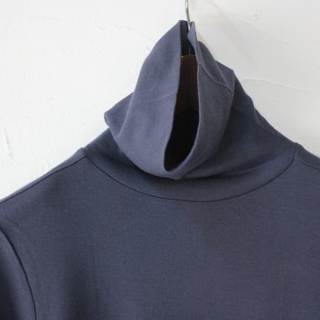 **再入荷**　homspun ホームスパン　60/1フライスタートルネックプルオーバー　#ブラック、アイアンブルー、TOPチャコール、TOPグレー