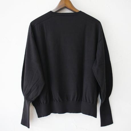 **再入荷** Linenya リネンヤ　as it is.  コットンバルーンスリーブニット　#ブラック
