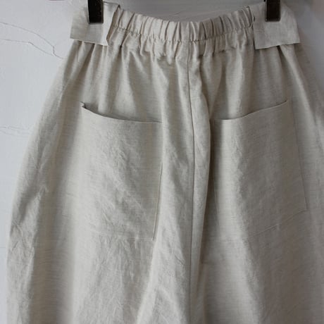 atelier naruse アトリエナルセ　リネンコットンサルエルパンツ　#キナリ、チャコール