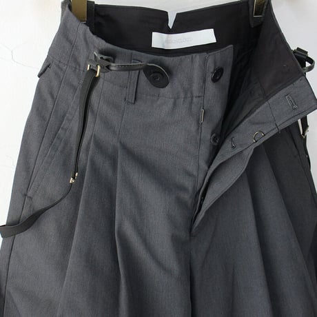 ASEEDONCLOUD アシードンクラウド　Clergyman cloth Clergyman trousers #チャコール