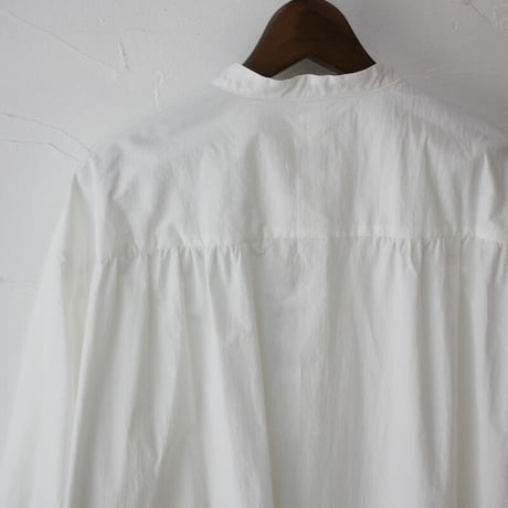 **またまた再入荷** atelier naruse アトリエナルセ　コットンタイプライターロングシャツ　#ホワイト　【送料無料】