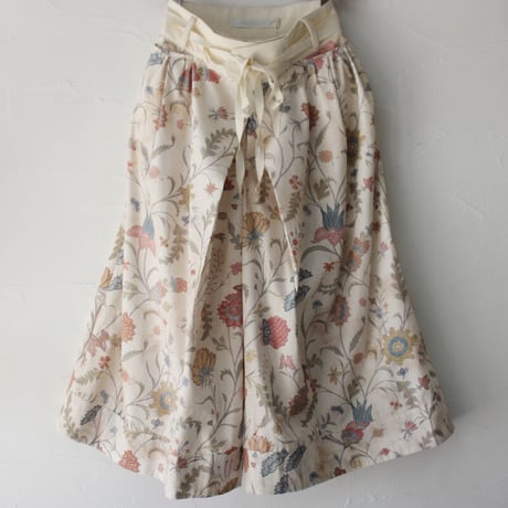 ASEEDONCLOUD アシードンクラウド　Antique flower print Memento culottes #ナチュラル　【送料無料】