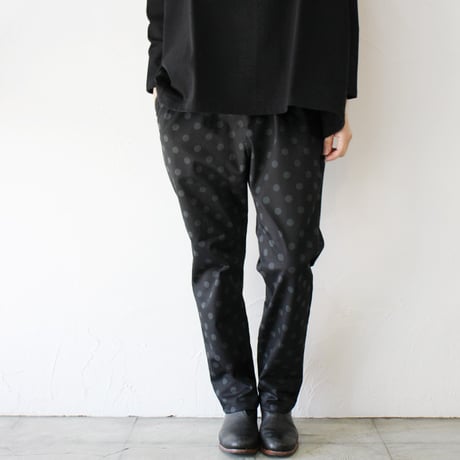 TRAVAIL MANUEL トラバイユマニュアル　ドットチノナローパンツ　#ブラックｘグレー