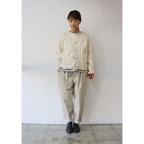 amne アンヌ　CORDUROY belterd bonito #Ivory 【送料無料】