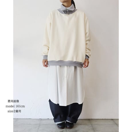 amne アンヌ　FRENCH TERRY zip turtle　フレンチテリージップタートル　#natural