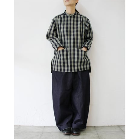 ASEEDONCLOUD アシードンクラウド　HandWerker ハンドベイカー HW light coat #indigo check