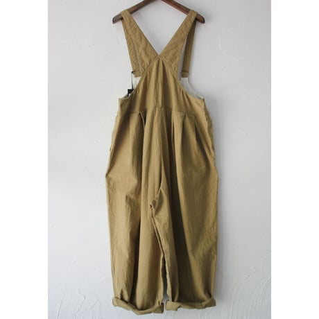 Brocante ブロカント　綿麻バックサテンバロンサロペット Ballon salopette #ベージュ、オリーブ、ブラック