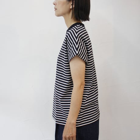 TRAVAIL MANUEL トラバイユマニュアル　ミディボーダーフレンチTシャツ