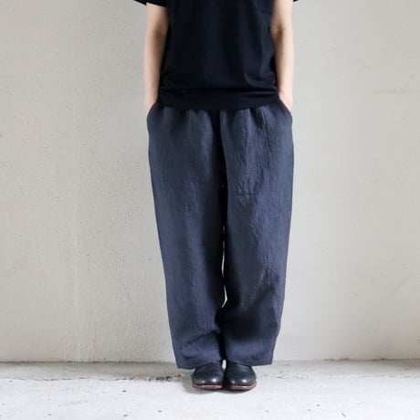 Linenya リネンヤ　リネンイージーパンツ　#ネイビー、ピンク 【送料無料】