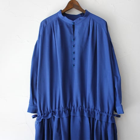 ASEEDONCLOUD アシードンクラウド　Camellia sinensis jacquard Laboratory dress  #Blue