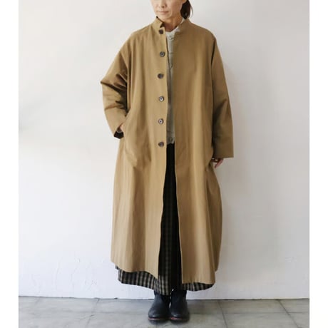 atelier naruse アトリエナルセ　コットンヘンプスタンドカラーコート｜cotton-hemp stand collar coat　【送料無料】