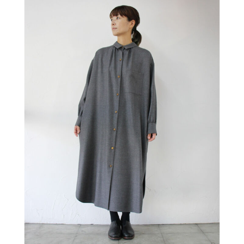 atelier naruse アトリエナルセ wool saxony long shirt ウ atelier naruse アトリエナルセ wool saxony long shirt ウ