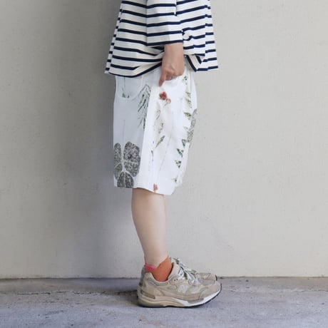 ASEEDONCLOUD アシードンクラウド plant memories print shokuonshitsu short trousers