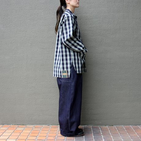 ASEEDONCLOUD アシードンクラウド　HandWerker ハンドベイカー HW light coat #indigo check