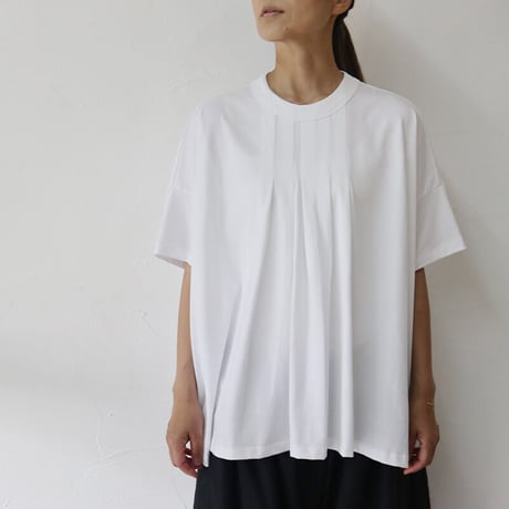 TRAVAIL MANUEL トラバイユマニュアル　クラシック天竺ランダムタックTシャツ