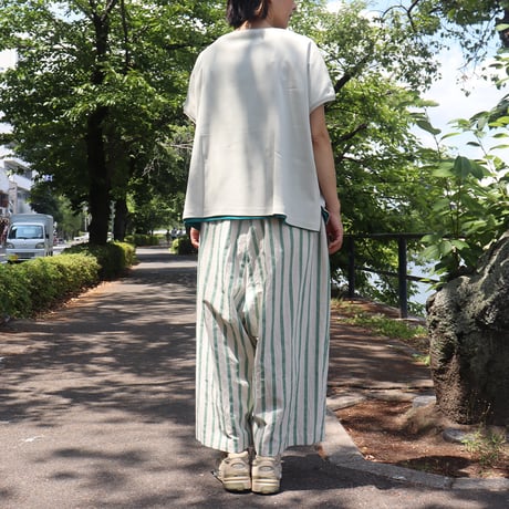 amne アンヌ　CIRCULAR RIB sleeveless gride　スリーブレスプルオーバー