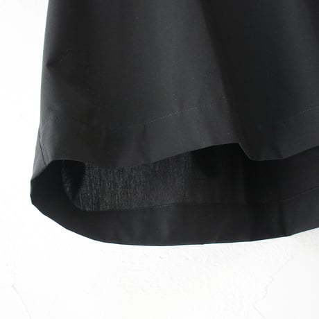 **またまたまた再入荷** Linenya リネンヤ　オーガニックコットンヘンリーネックブラウス　#ブラック　【送料無料】