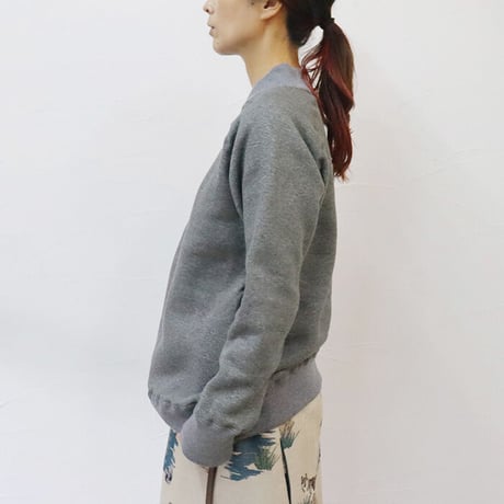 atelier naruse アトリエナルセ　freece cotton mock neck sweat　コットン裏毛モックネックスウェット　#杢グレイ　【送料無料】