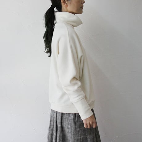 **またまた再入荷** LinenYa リネンヤ　ミニ裏毛ハイネックプルオーバー　#ブルー、アイボリー　【送料無料】