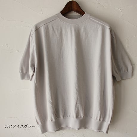 **またまたまた再入荷** LinenYa リネンヤ　as it is.　コットンクルーネック半袖ニット
