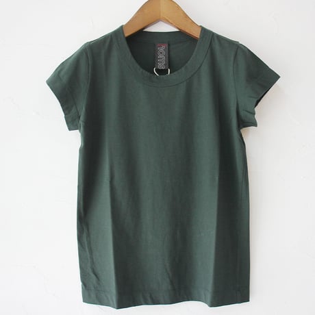 **2025春夏分到着**homspun ホームスパン　30/1天竺フレンチTシャツ　#サラシ、サックス、ダークグリーン、ブラック