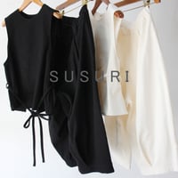 SUSURI ススリ　ラクーンパンツ　#cream , black 　【送料無料】