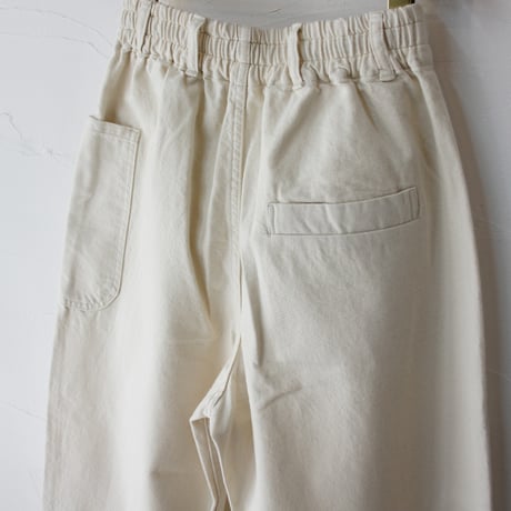 **2024s/s分到着** atelier naruse アトリエナルセ　コットンデニム ウエストゴム バルーンバンツ　#キナリ