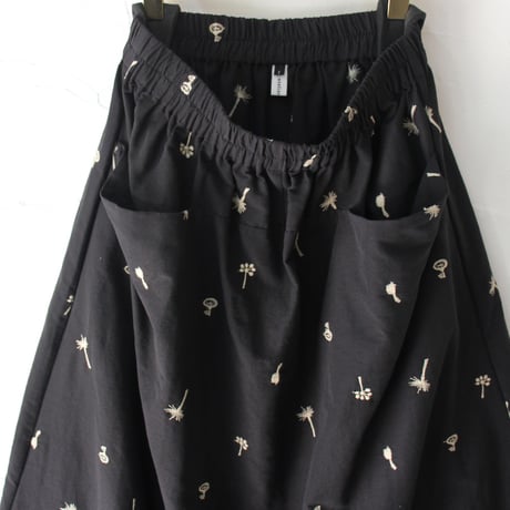 atelier naruse アトリエナルセ　コットンリネンカットインポケットスカート～nohara～cotton linen cut-in pocket skirt　【送料無料】