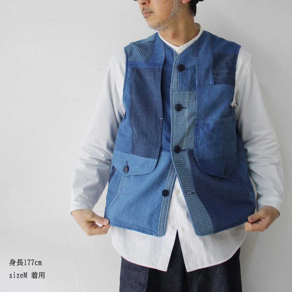 FUNSET OF ART ファンセットオブアート IDGパッチワークMATAGIベスト