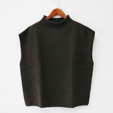 maomade マオメイド　エアーヤーンモックネックベスト　#ブラウン、レッド、ネイビー、ブラック