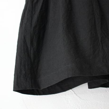 **再々入荷** Linenya リネンヤ　コットンリネンティアードワンピース（厚地）　#ブラック　【送料無料】