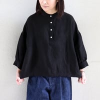 MAGALI マガリ リネンコットンギンガム・フラットカラーブラウス