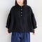 **またまたまた再入荷** LinenYa リネンヤ　リネンスタンドカラーブラウス　#ブラック、ベージュ、ネイビー、チャコール、ホワイト、グレー