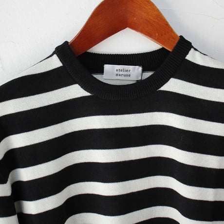atelier naruse アトリエナルセ　cotton wool boarder knit コットンウールボーダーニット